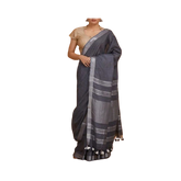 Khadi Linen Saree M J HANDLOOM